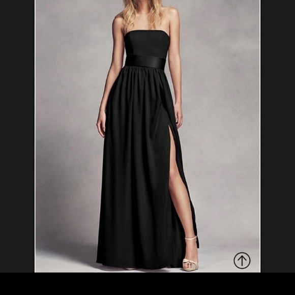 White by Vera Wang Strapless Black Dress Size 10 - Picture 4 of 5